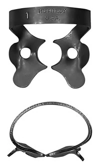 Hu-Friedy Black Line Rubber Dam Clamp, #1, Winged, Upper Premolar/Bicuspid, RDCM1X