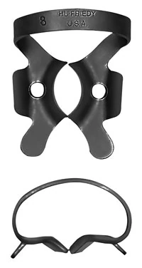 Hu-Friedy Black Line Rubber Dam Clamp #8, Winged, Upper Molars, RDCM8X