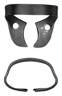 Hu-Friedy Black Line Rubber Dam Clamp, Wingless, #18, Molars, RDCM18X