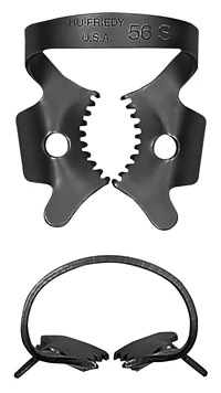 Hu-Friedy Black Line Rubber Dam Clamp, #56S, Winged, Molars, RDCM56SX