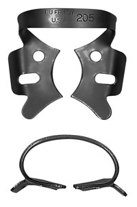 Hu-Friedy Black Line Rubber Dam Clamp #205, Winged, Large Upper Molars, 1 Each, RDCM205X