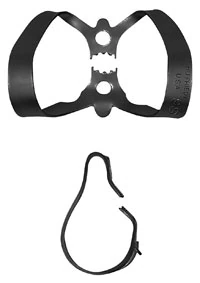 Hu-Friedy Black Line Rubber Dam Clamp #9S, Anterior, Winged, RDCM9SX