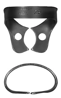 Hu-Friedy Black Line Rubber Dam Clamp #29, Wingless, Lower Premolars, RDCM29X