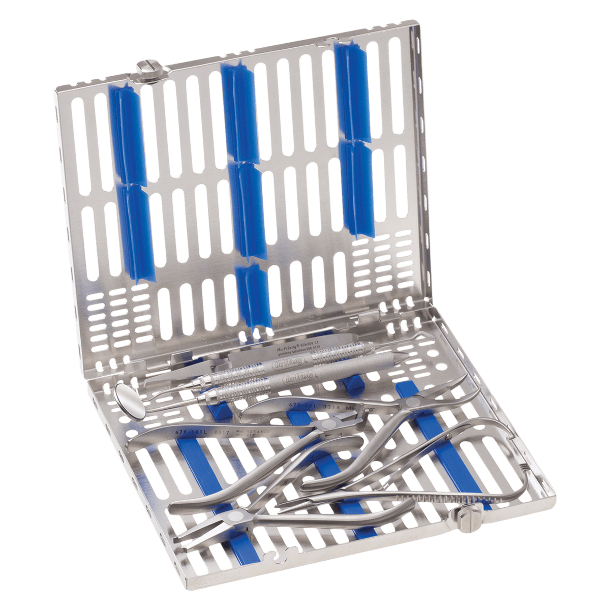 Hu-Friedy Ortho Debanding/Debonding Kit (ORTHOKIT3), 10 Instruments with Blue Cassette