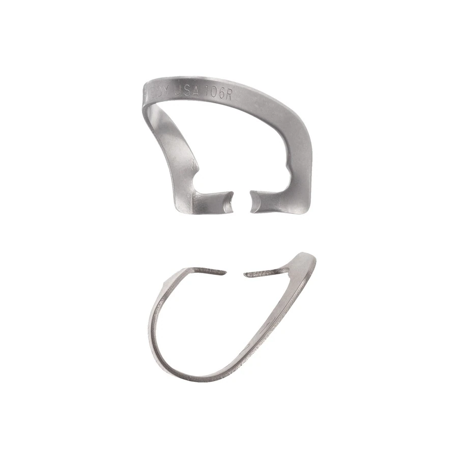 Hu-Friedy #106R Rubber Dam Clamp, Wingless, Satin Steel, Anterior, 1/Pk