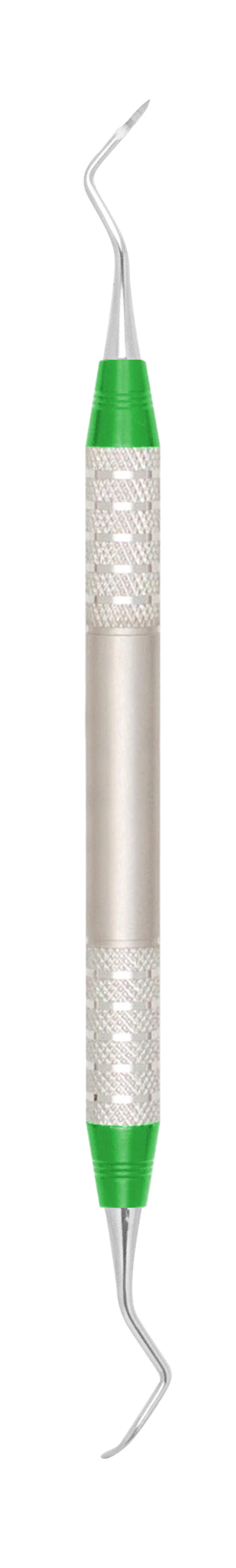 A. Titan D-Lite Universal Scaler 204, Double End, #6 Life Steel Handle, Stainless Steel, Green, Each