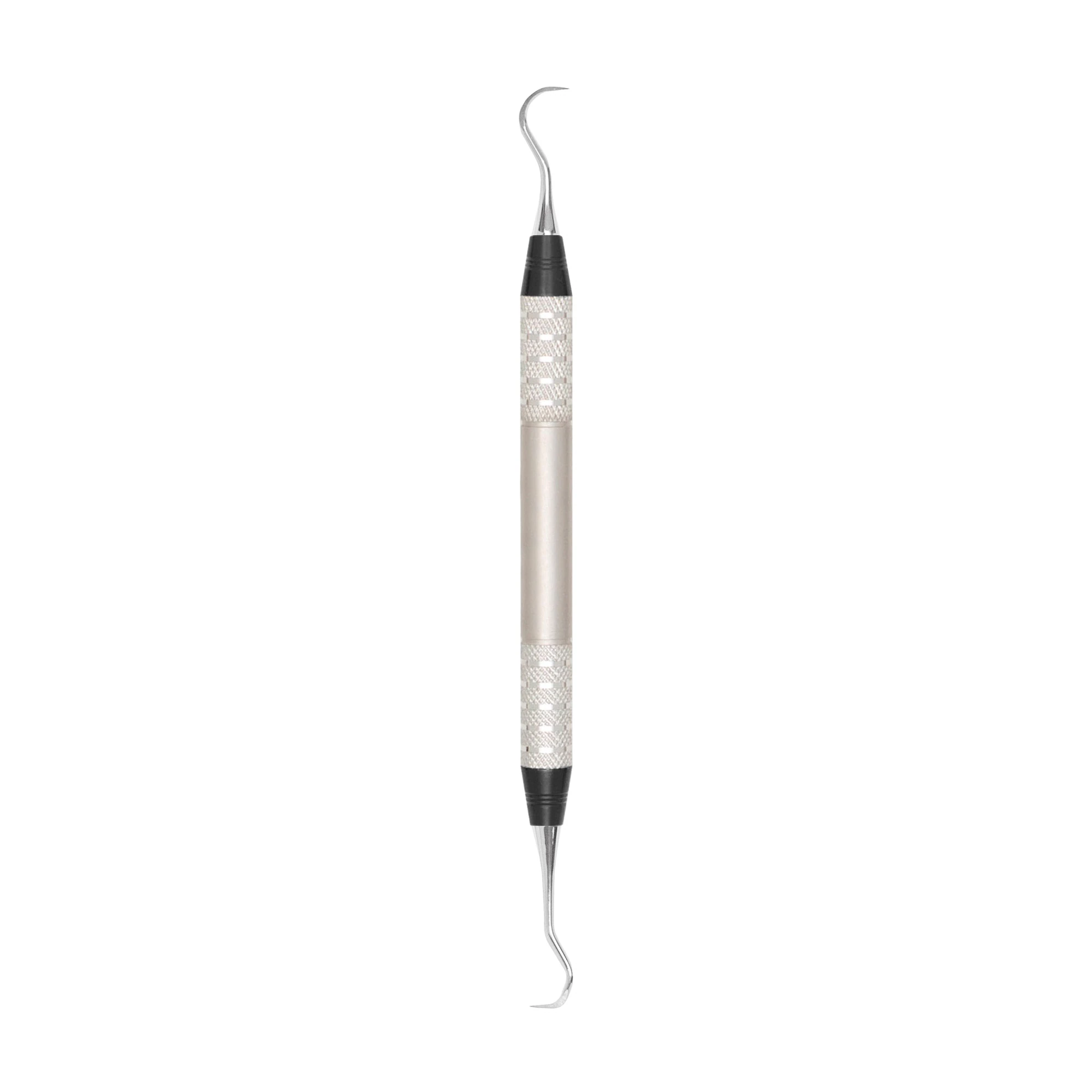 A. Titan D-Lite Towner Sickle/Jacquette Scaler, Double-Ended, U15-30, #6 Handle, Anterior/Curved, Stainless Steel