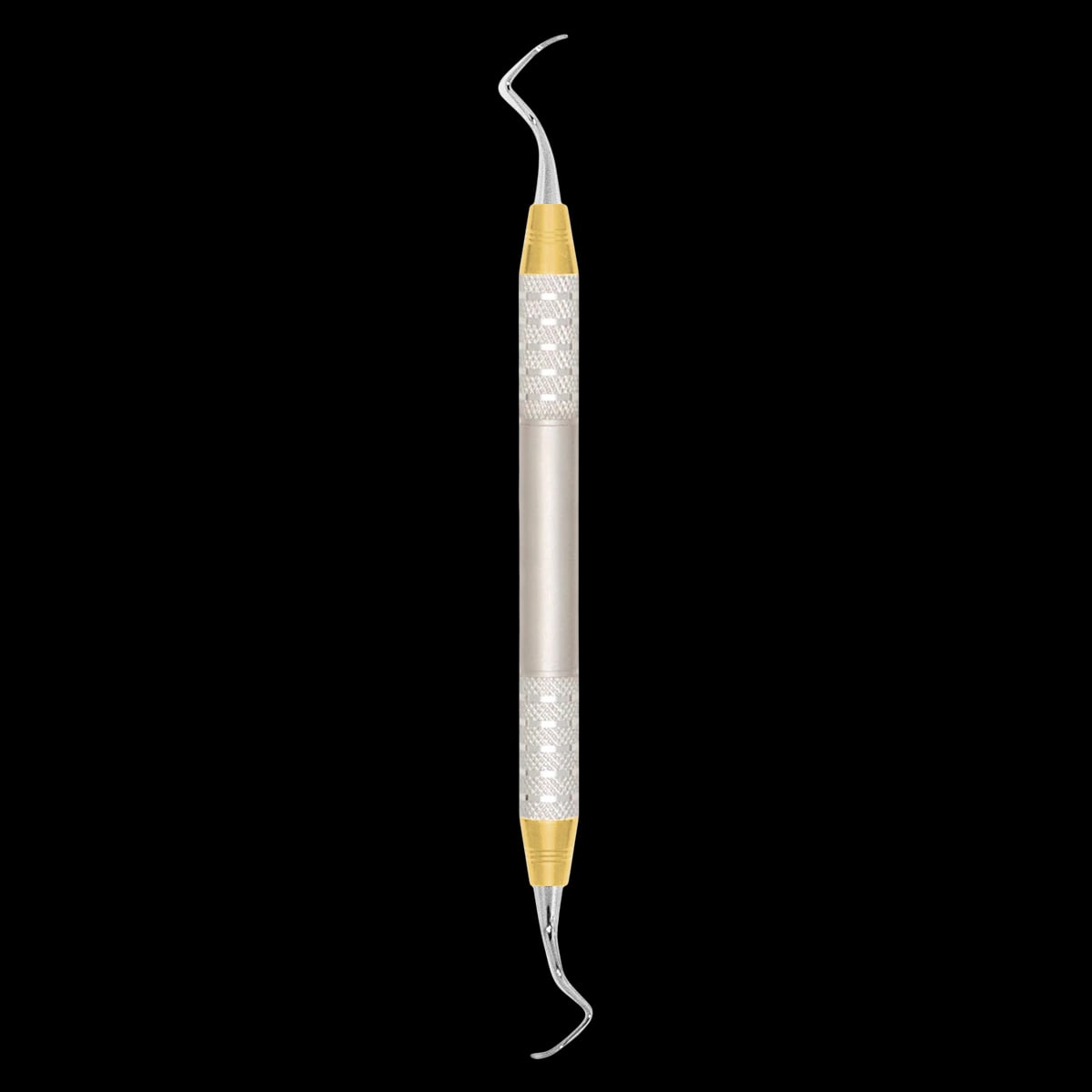 A. Titan Instruments D-Lite Langer Curette 17/18, Double End, #6 Handle, Stainless Steel, Each