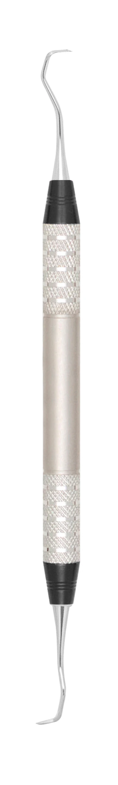 A. Titan Instruments D-Lite Jacquette Scaler 1/2, Double End, #6 Anterior, Stainless Steel, Black Color Coded, Each