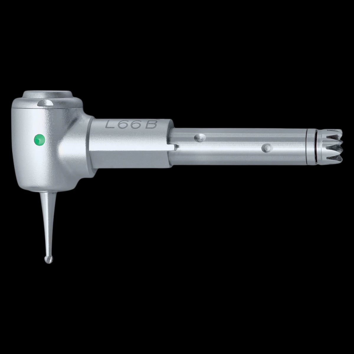 KaVo INTRA LUX L66 B Reduction Latch Head, Push Button Autochuck, 3:1, Contra Angle, Green, 1/Pkg, 1.008.1831