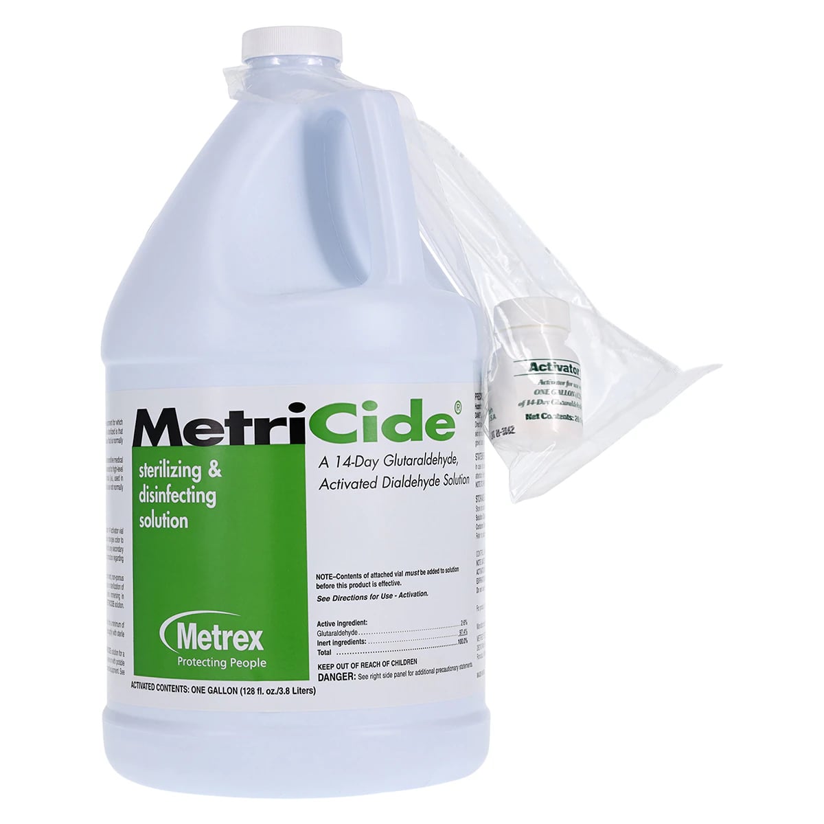 MetriCide 14-Day High-Level Disinfectant & Sterilant, 2.6% Buffered Glutaraldehyde, 1 Gallon, with Activator