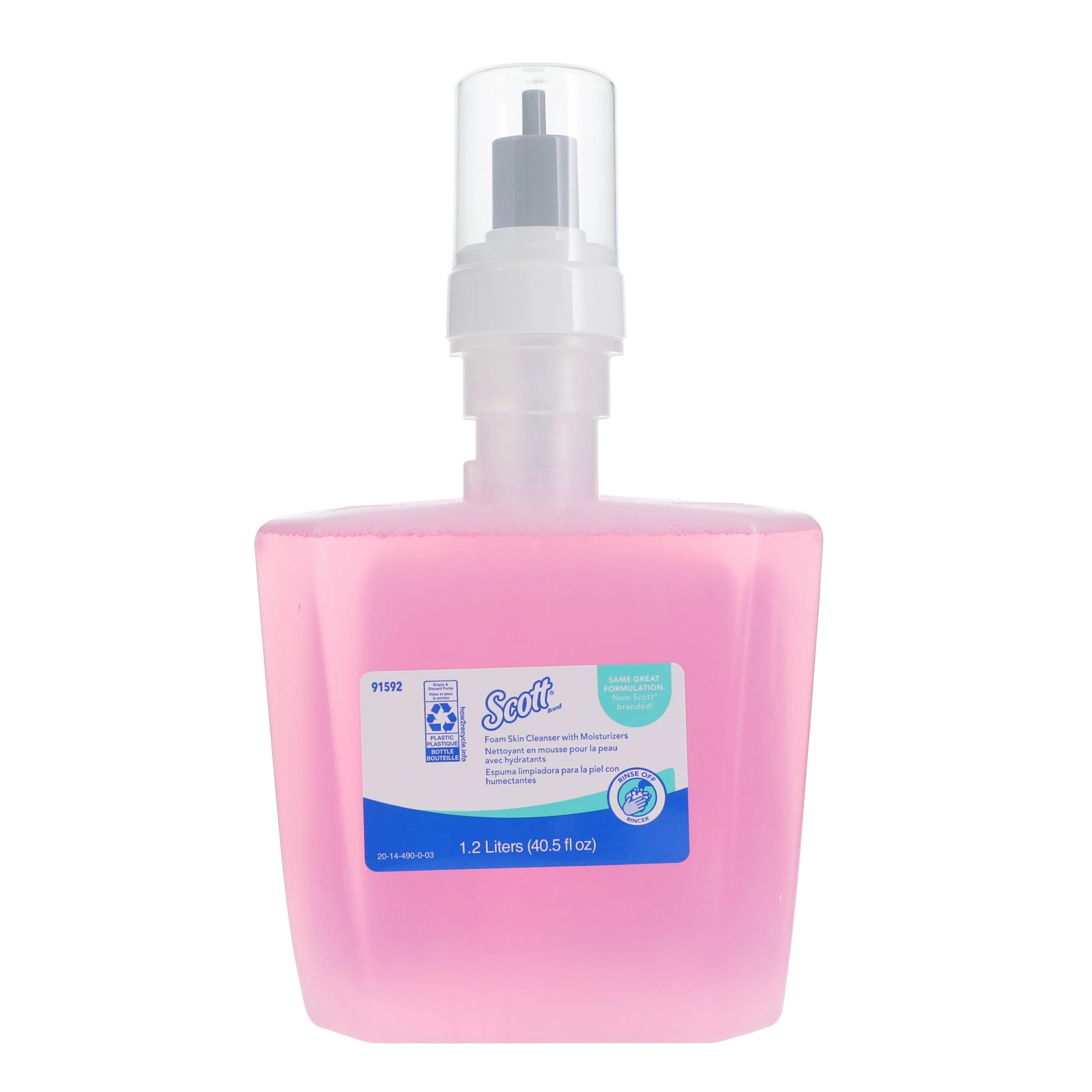 Scott Foam Skin Cleanser with Moisturizers, Floral Scent, 1200 mL Refill Cassette, 2/Case