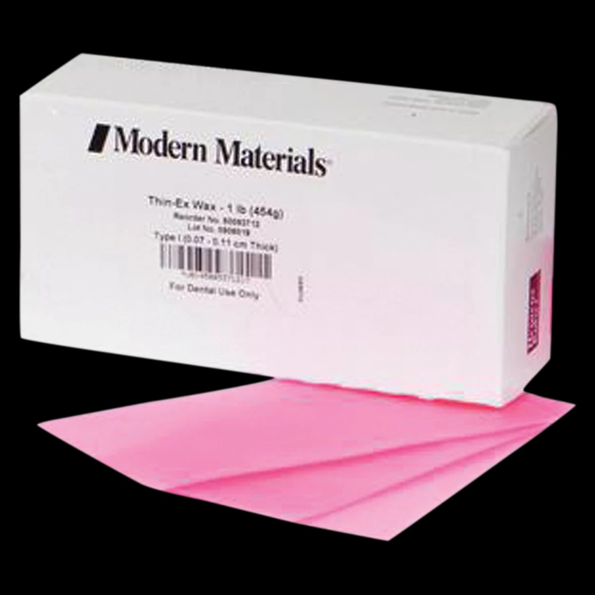 Modern Materials Thin-Ex Baseplate Wax, Pink, .040 Gauge, Medium Hardness, 1 lb, 50093712