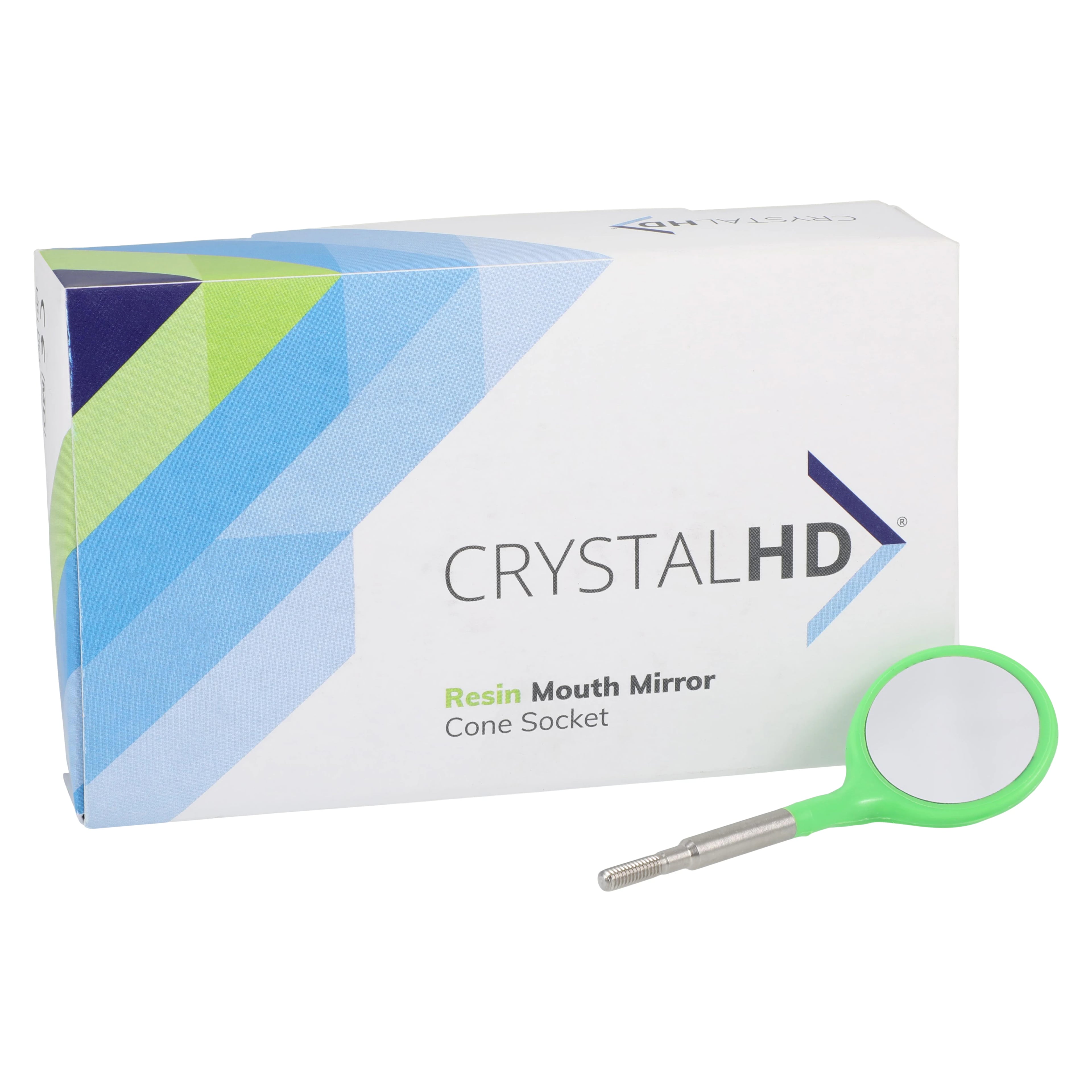 #4 Crystal HD® Neon Green Resin Mouth Mirror Screw-On Heads, Cone Socket, 12/Pk, 50Z371P