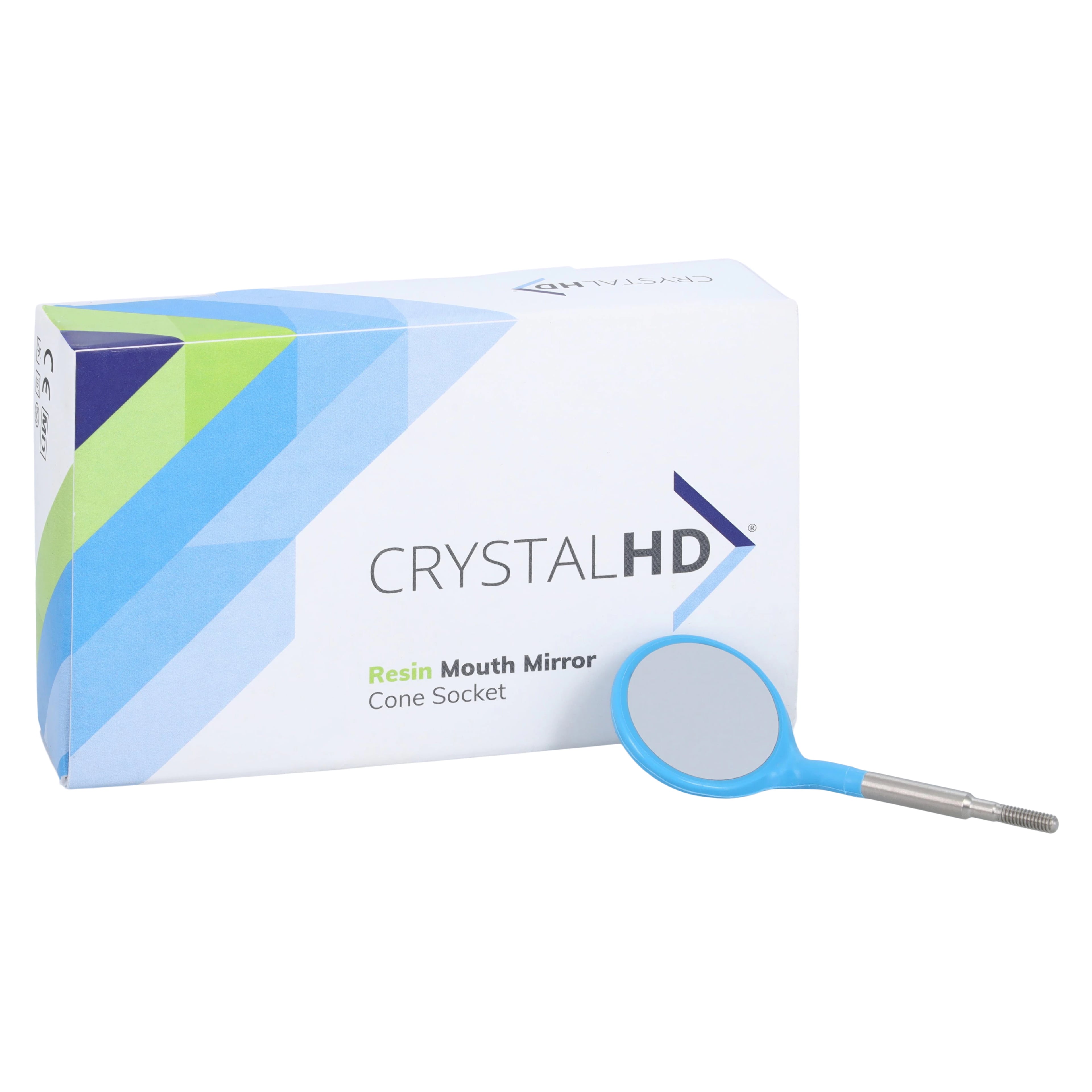 #5 Crystal HD® Neon Blue Resin Mouth Mirror Screw-On Heads (Cone Socket), 12/Pk, 50Z372N