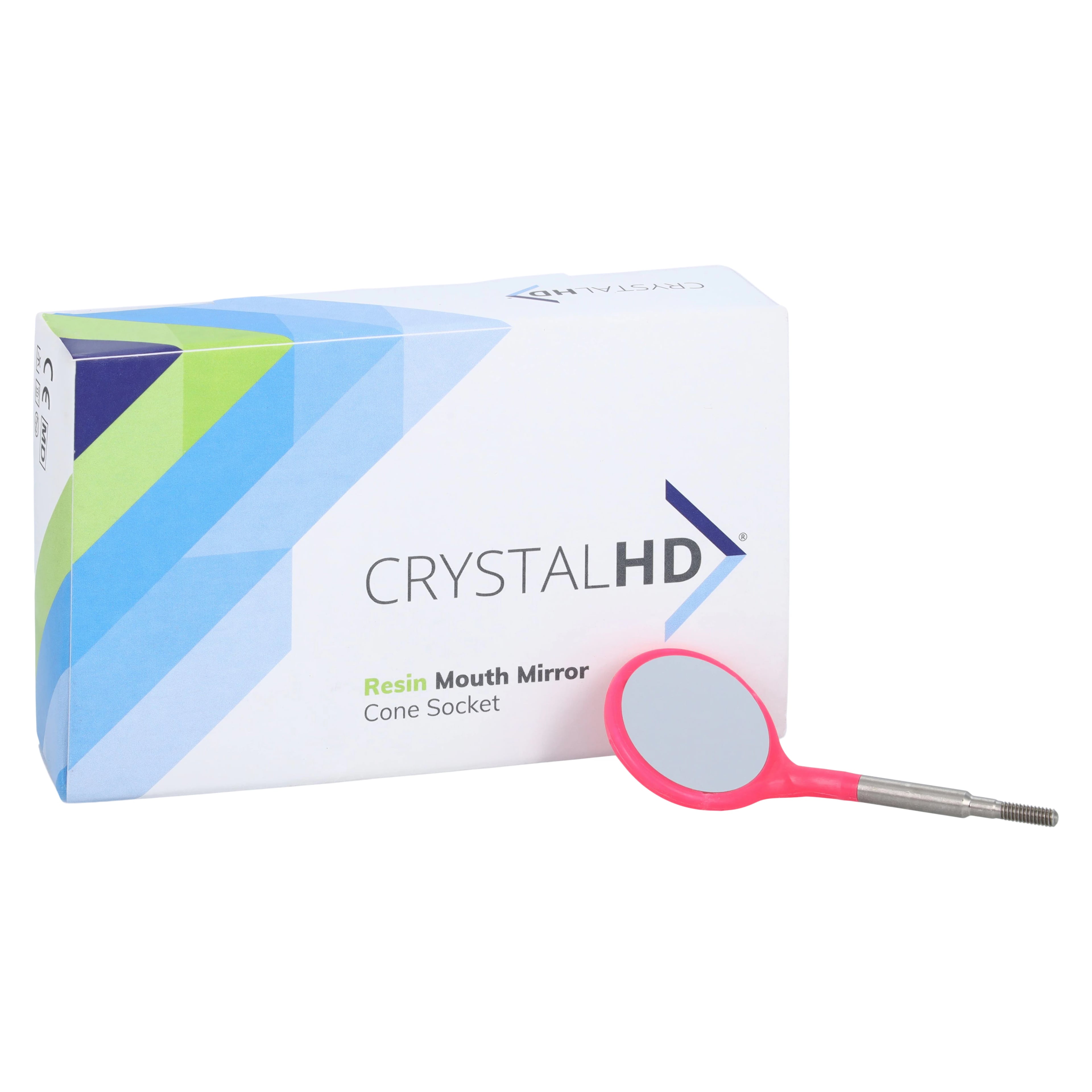 #5 Crystal HD® Neon Pink Resin Mouth Mirror Screw-On Heads, Cone Socket, 12/Pk, 50Z372S