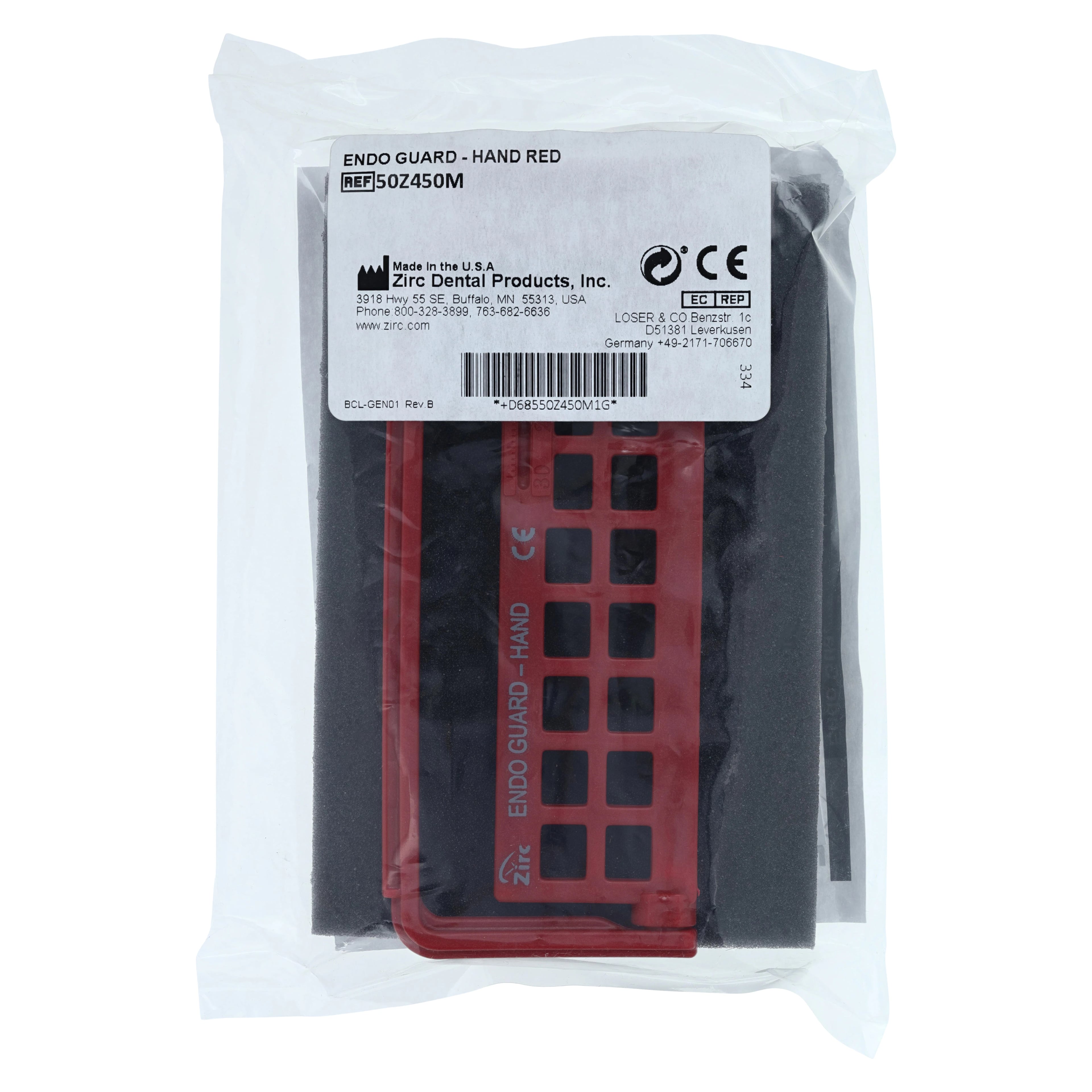 Zirc Steri-Endo Guard Hand Endodontic File Organizer, Red, Holds up to 16 Hand Files/Reamers, 50Z450-M