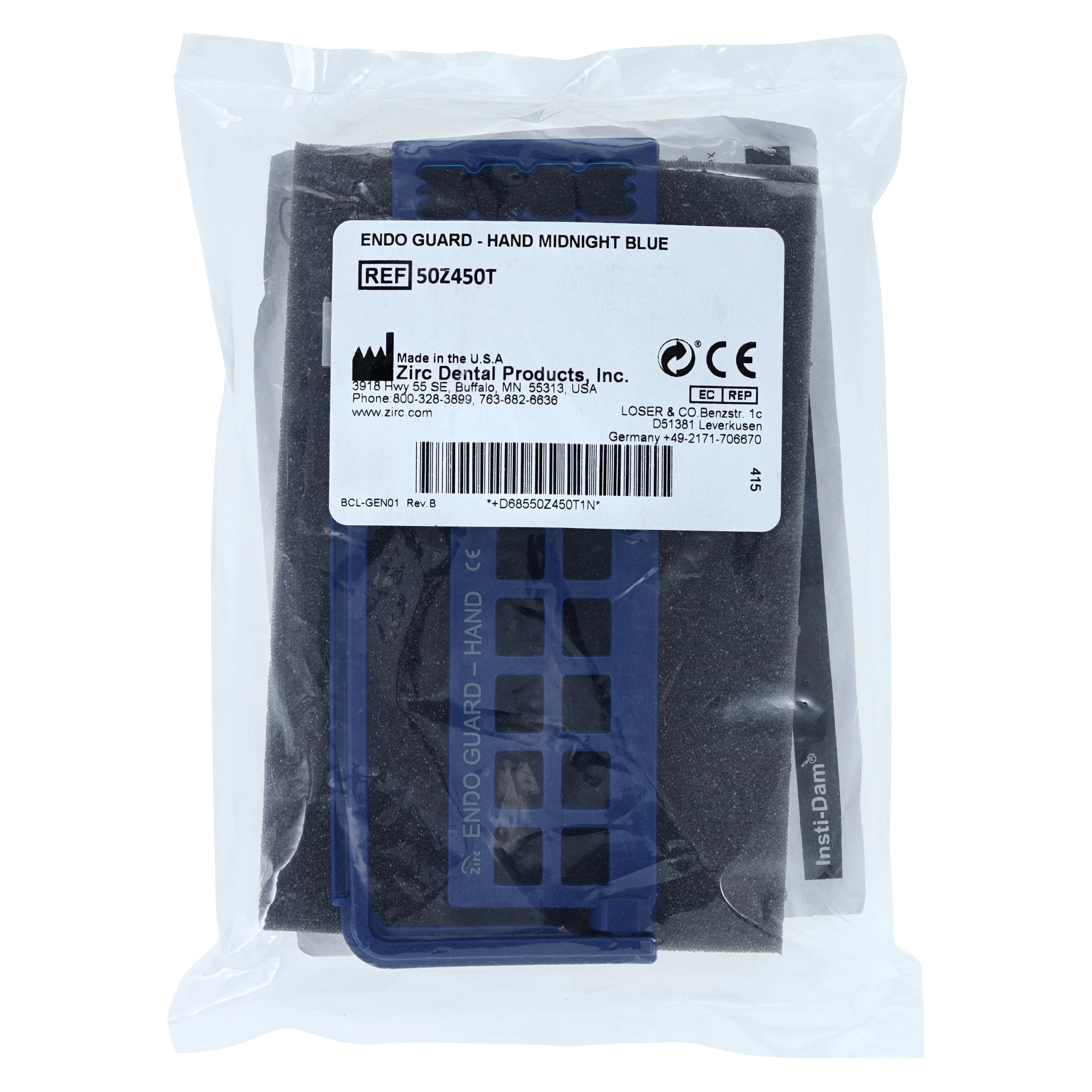 Zirc Steri-Endo Guard Hand Organizer, Midnight Blue, Holds up to 16 Files/Reamers, Autoclavable, 50Z450T
