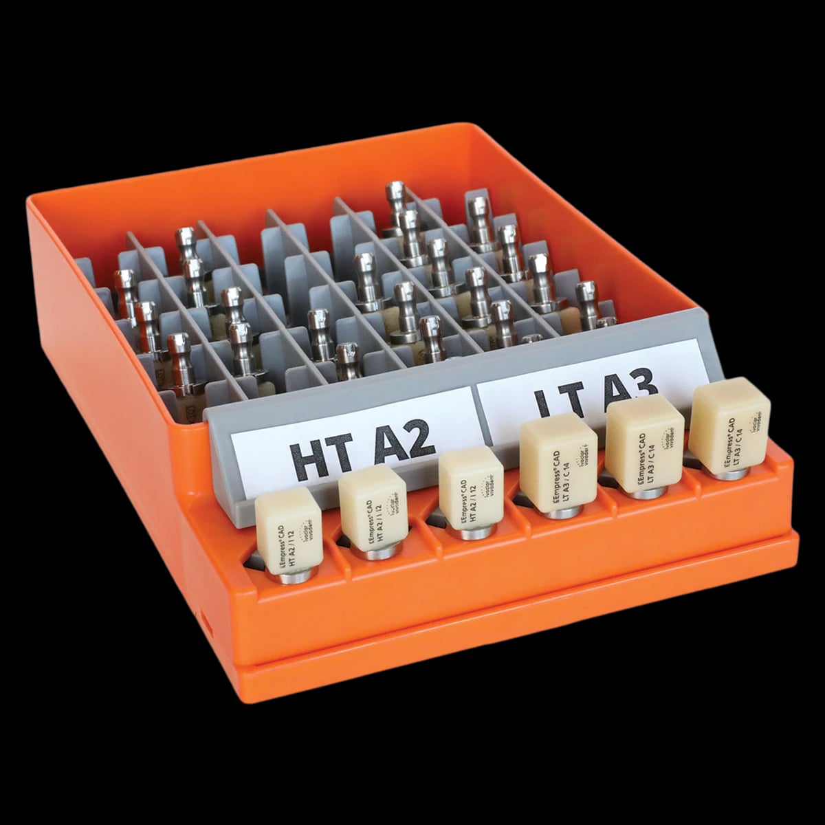 Zirc CAD/CAM Block Organizer, Neon Orange, 50Z417Q