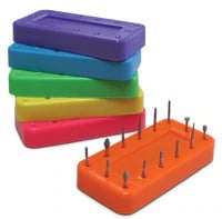 Zirc 14-Hole Magnetic Bur Block, Neon Pink, Fits FG/RA/HP Burs, Autoclavable, 50Z403-S, 1/Pk