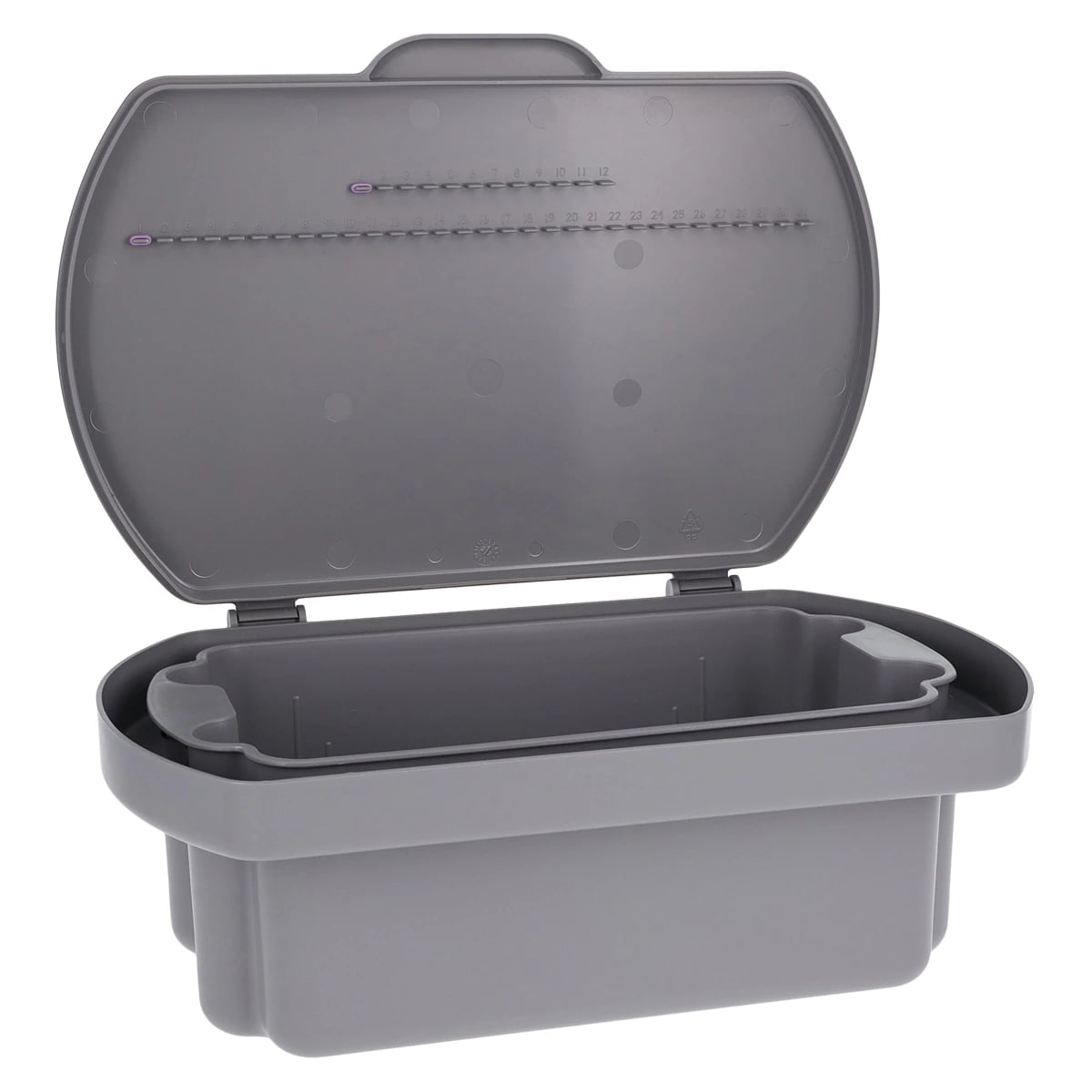 Zirc Steri-Soaker Germicide Instrument Tray, Gray, 1 Gallon, 13-7/8" x 9-5/8" x 5-1/8", 50Z805I