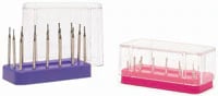 Zirc Magnetic Bur Block 14-Hole Cover, 2" High for HP Lab Burs, Clear, 1/Pk, 50Z405