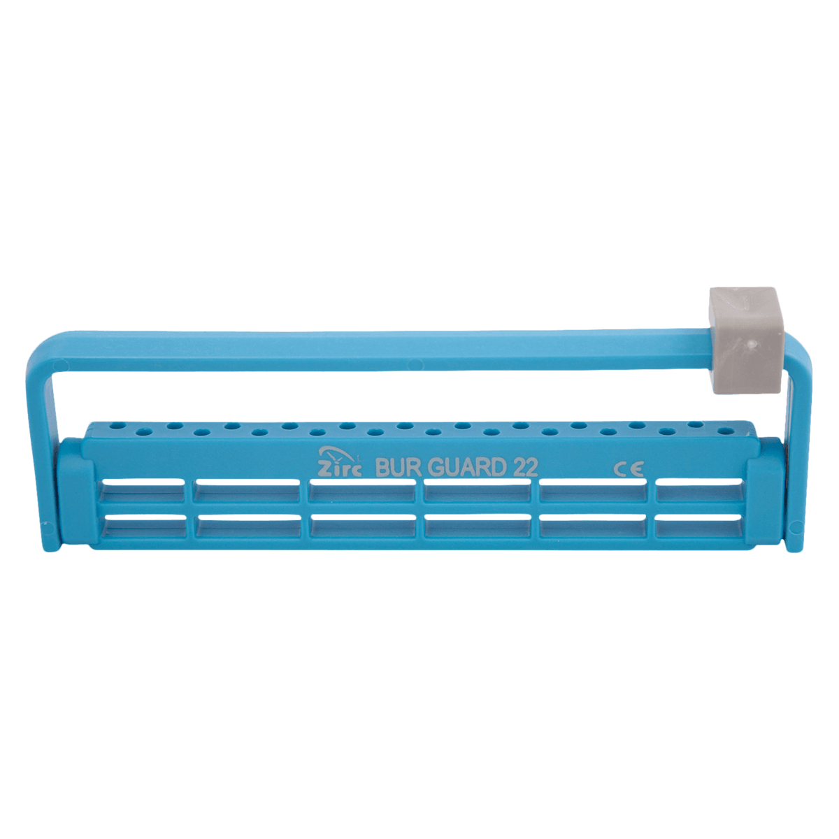 Zirc Steri-Bur Guard 22-Hole Bur Guard, Neon Blue, Fits FG/RA/HP Burs, Autoclavable, 50Z410-N