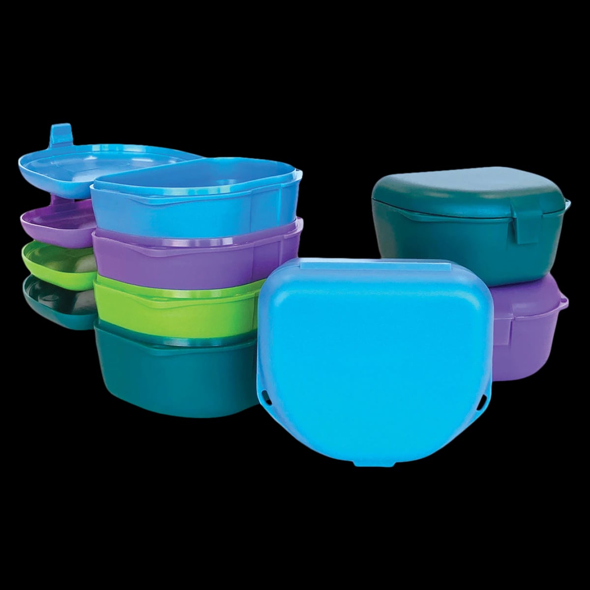 Zirc Dental Retainer Box, 1" Deep, Assorted Colors, 12/Pack, 25R500