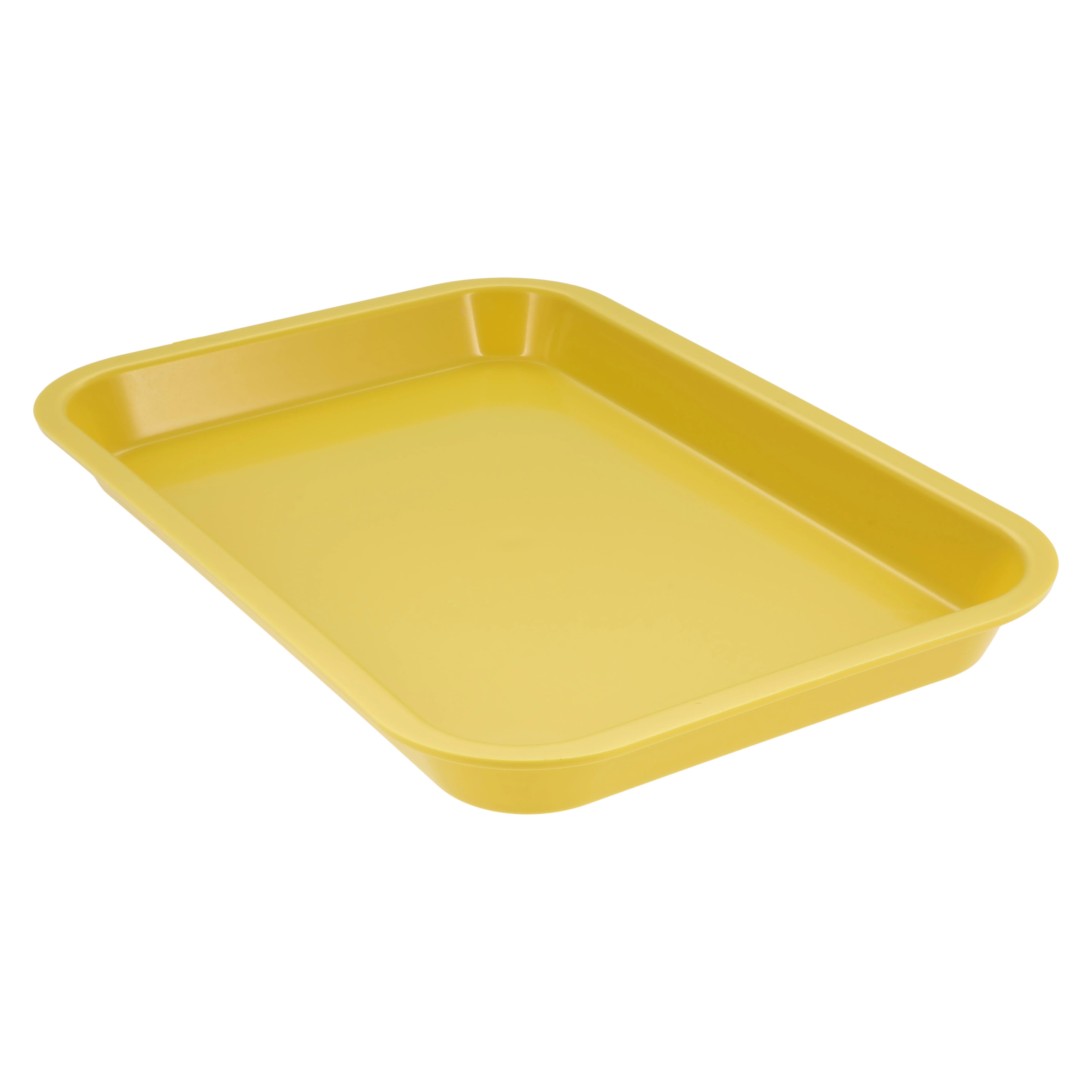 Zirc Mini Flat Set-Up Tray, Neon Yellow, Plastic, 9-3/8" x 6-3/8" x 7/8", 1/Pk, 20Z101O