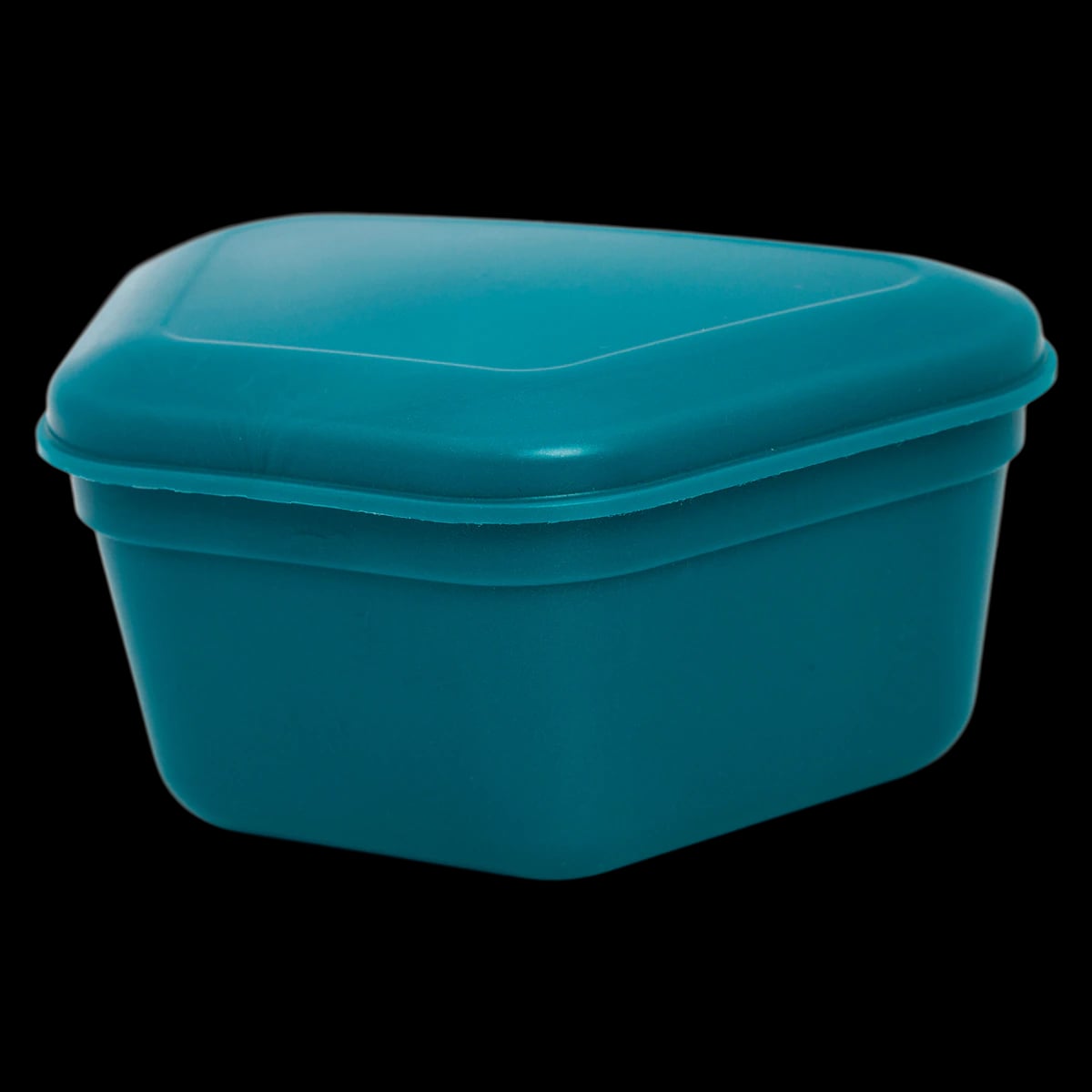 Zirc Denture Box, Teal, One-Piece with Locking Lid, 4-3/8" x 3-3/8" x 2", 12/Pk, 30R800J