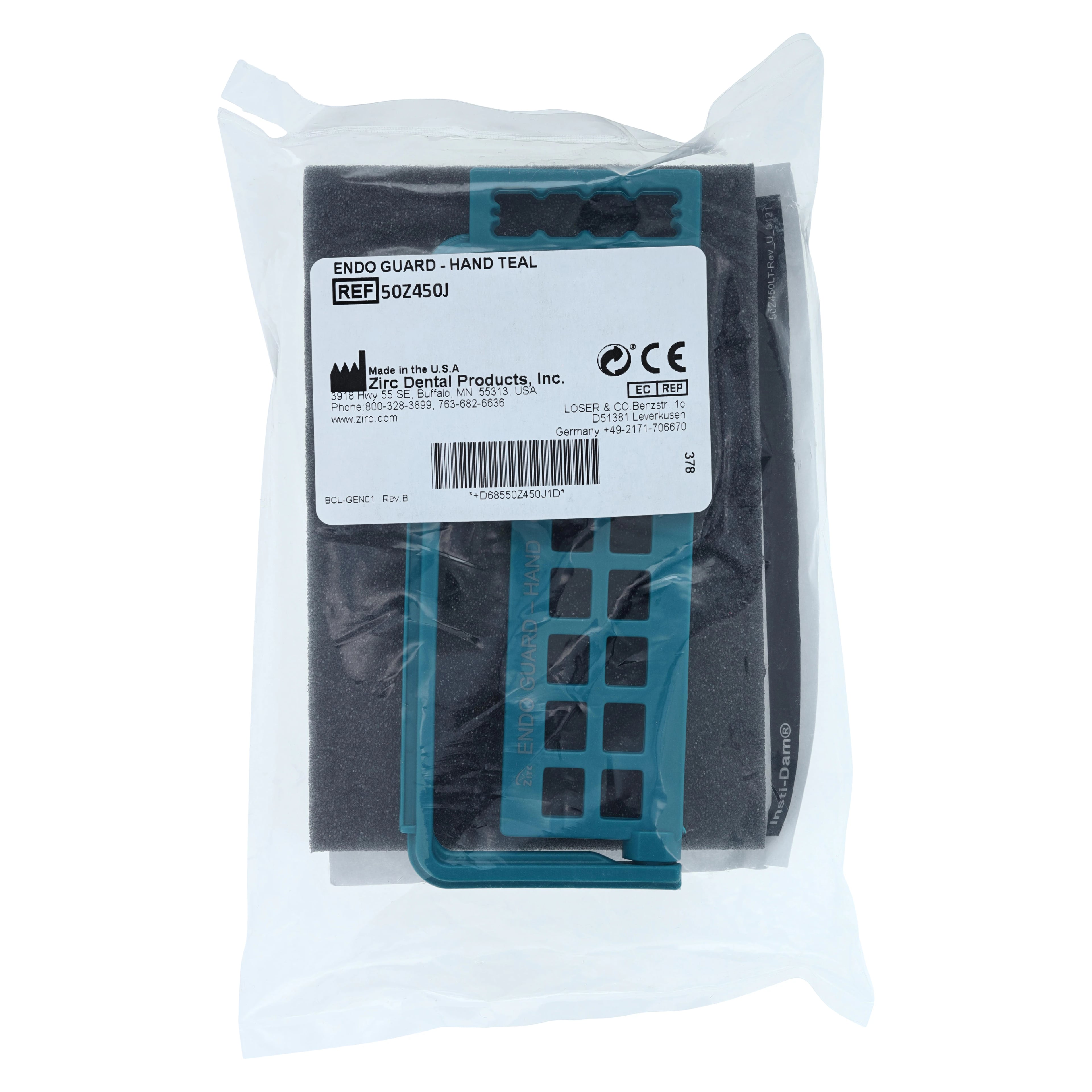 Steri-Endo Guard Hand Endodontic File Organizer, Teal, 16-Hole, 5-3/8" x 3/8" x 2-3/16", 50Z450-J