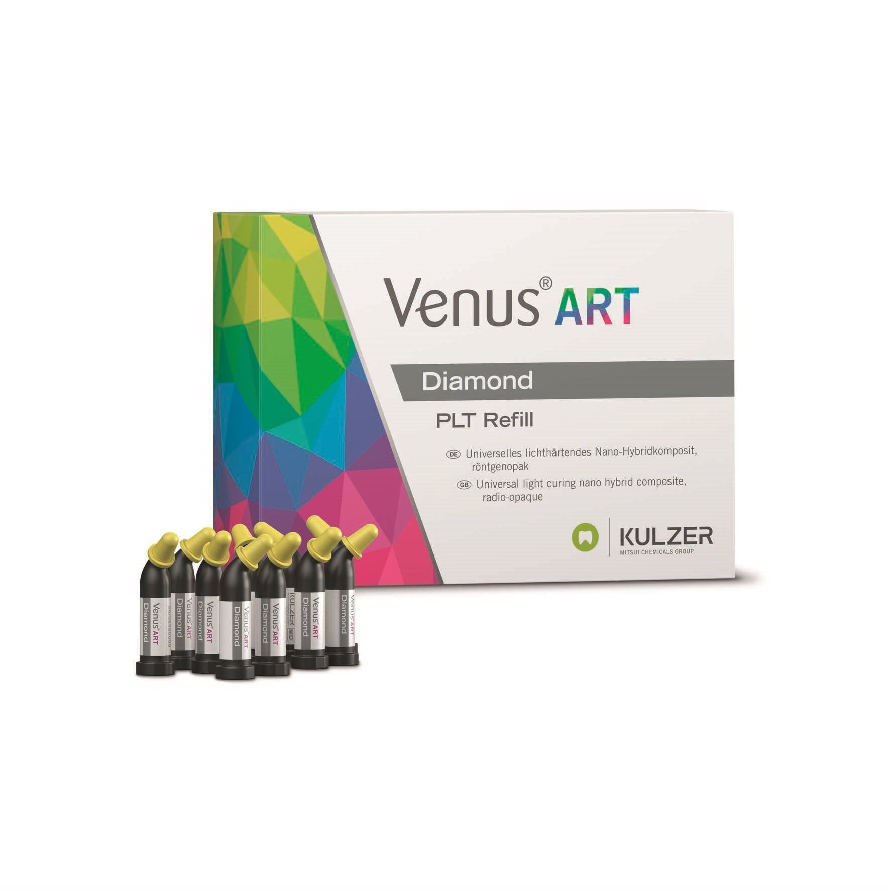 Venus Diamond Nanohybrid Universal Composite, OLC (Opaque Light Chromatic), PLT Unidose Tips, 0.25 g, Refill 10/Pkg