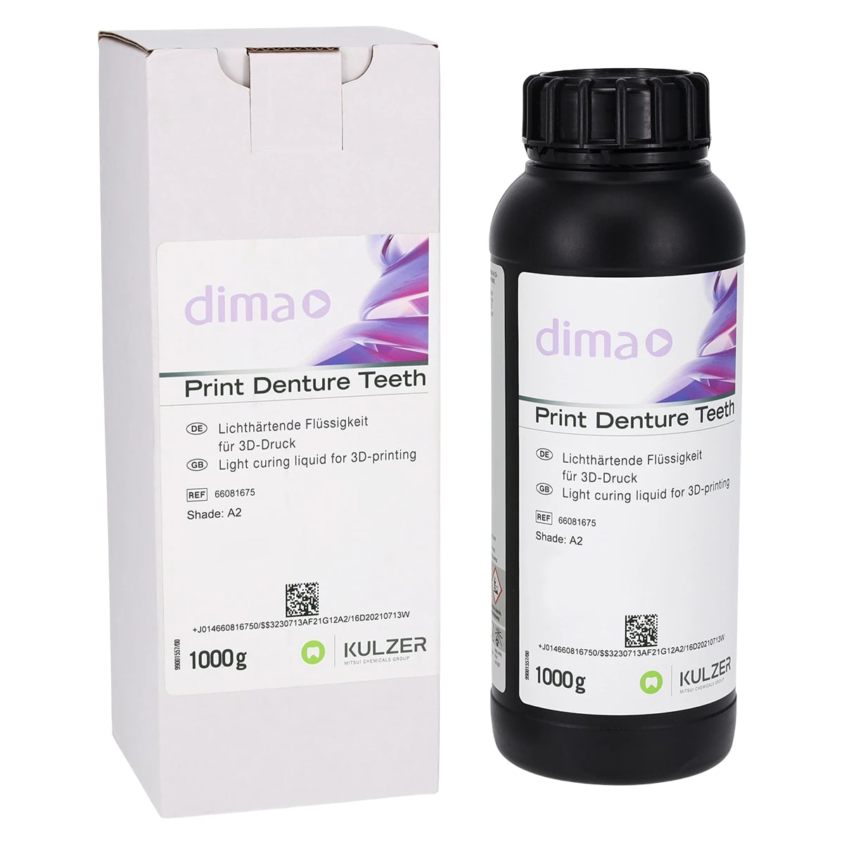 Kulzer dima Print Denture Teeth Resin, A2, 1000 mL