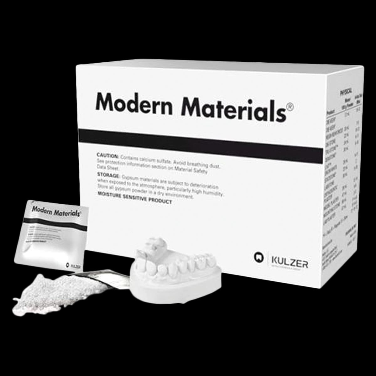 Modern Materials Snow White Orthodontic Plaster, Type II, 45 lb Box, 50048180