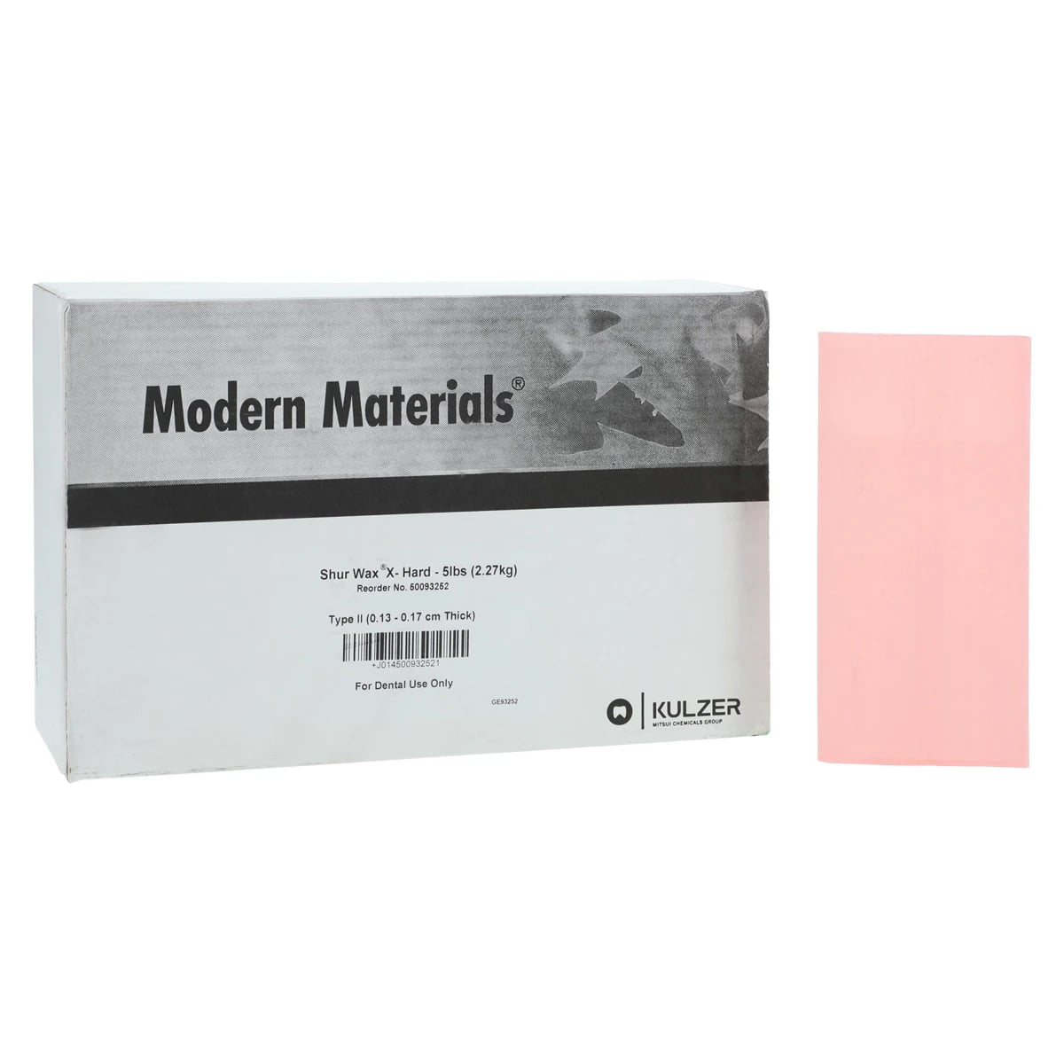 Modern Materials Shur Wax Baseplate Wax, Extra-Hard, Pink, 5 lb, 50093252