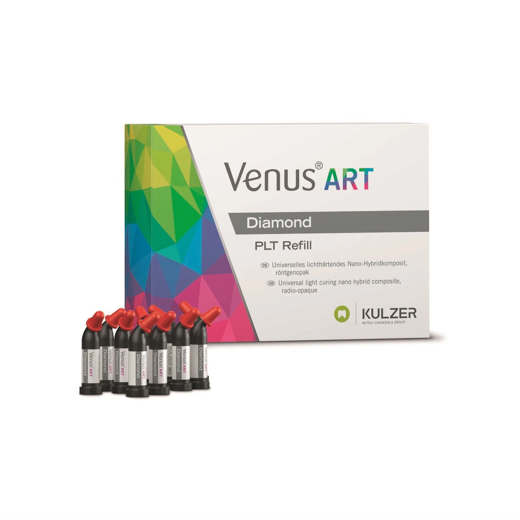 Venus Diamond Nanohybrid Universal Composite, PLT, Shade B3, 0.25 g Unidose Tips, Refill, 10/Pkg, 66039017