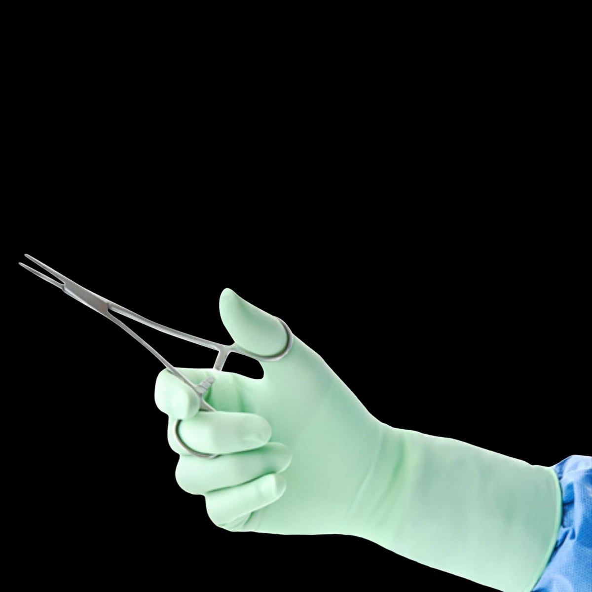 Ansell Gammex PI Non-Latex Polyisoprene Surgical Gloves, Sterile, Powder-Free, Green, Size 7.5, 50 Pairs/Box, 20685275