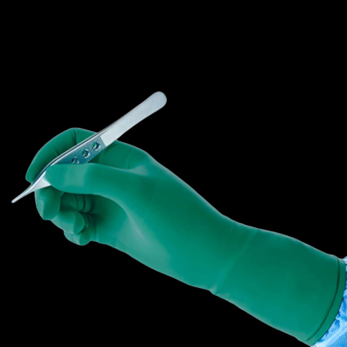 GAMMEX Non-Latex Neoprene Surgical Gloves, Powder-Free, Sterile, Dark Green, Size 8.5, 50 Pairs/Box, 8517