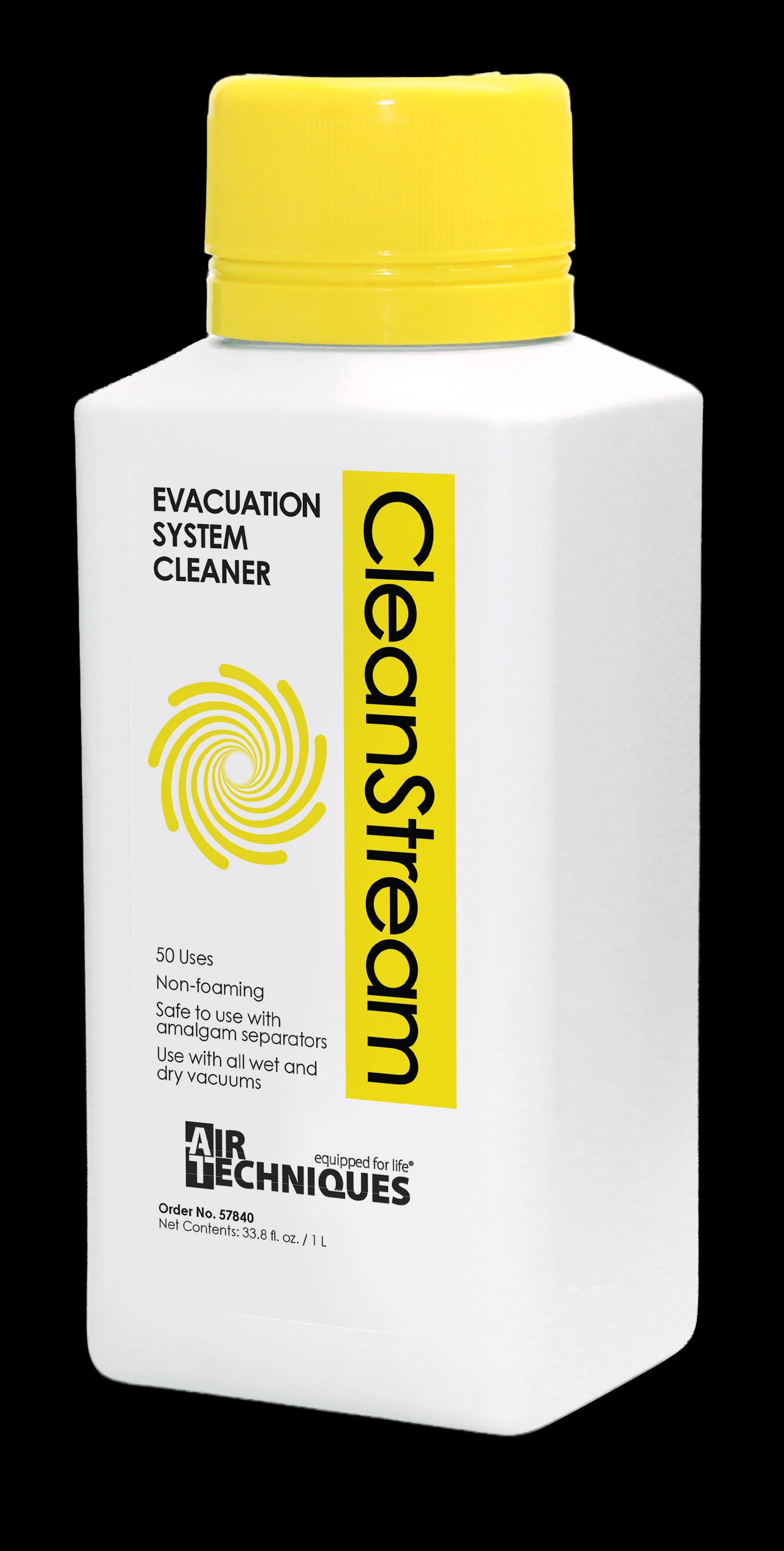 CleanStream Evacuation System Cleaner, 1 Liter (33.8 oz) Bottle, 50 Cleanings, 57840