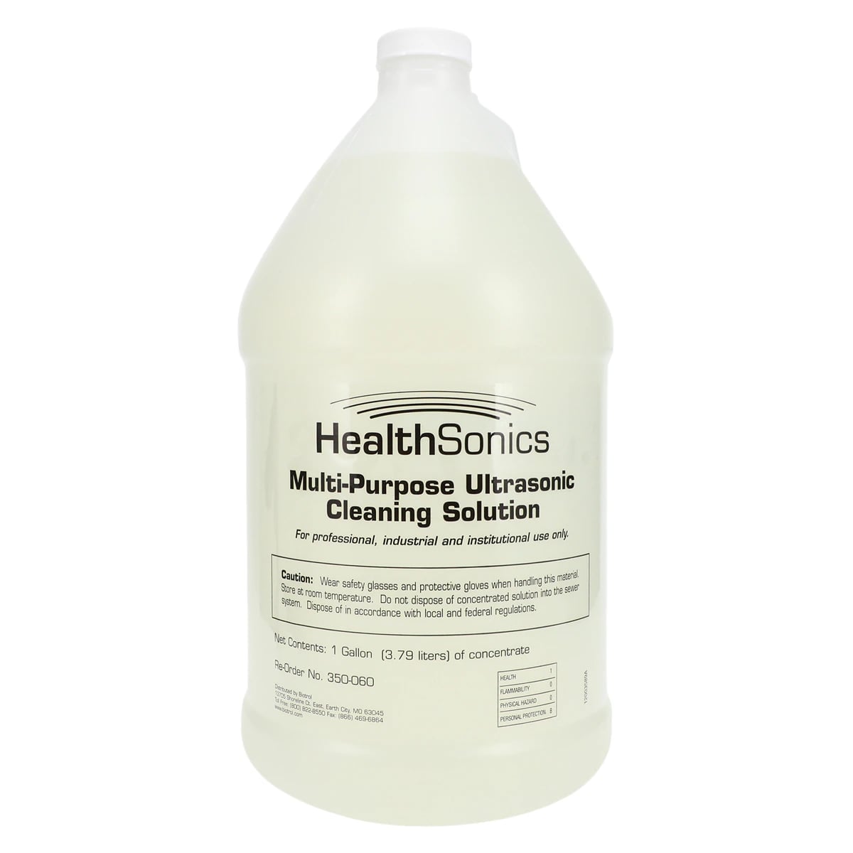 Biotrol Health Sonics Ultrasonic Solution, 1 Gallon, 4/Case, 350-060