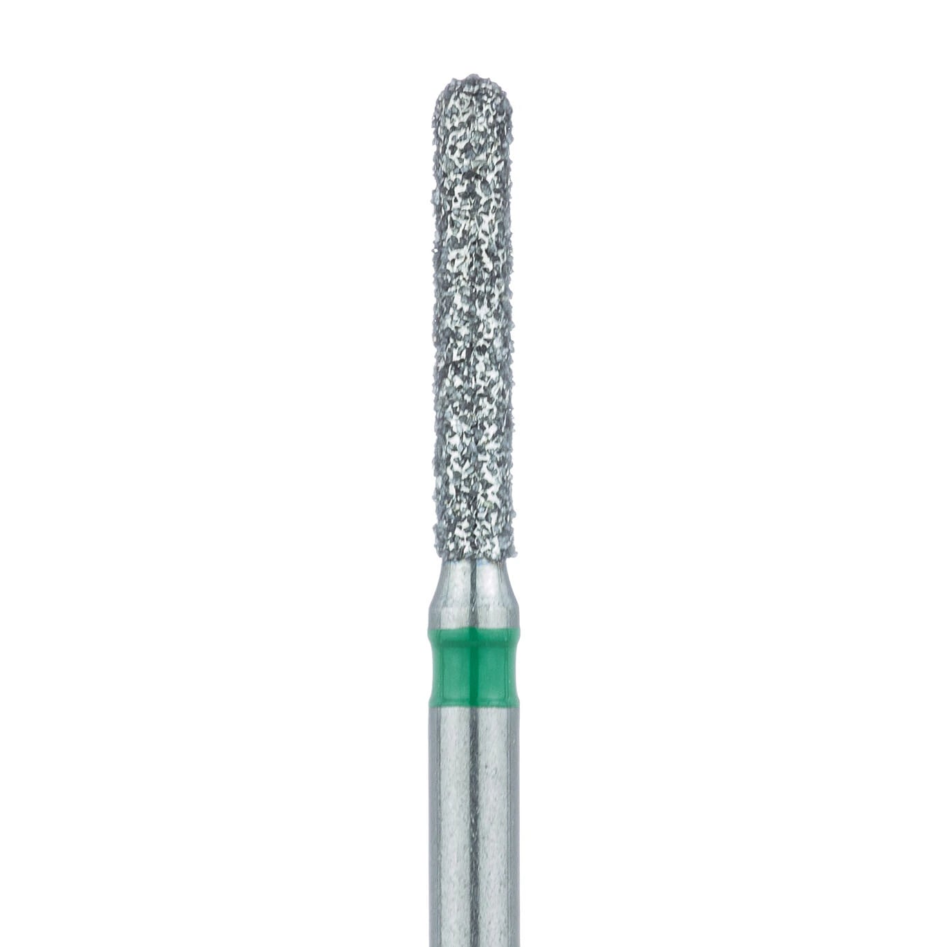 Meisinger Diamond Bur 881G-014-FG, Round End Cylinder, Coarse (Green), FG, 1.4 mm Head Diameter, 8.0 mm Head Length, 5/Pack