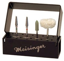 Meisinger Flexible Partial Adjustment Kit (VAL01) for Valplast, DuraFlex & tcs, 4-Piece Set with Sterilizable Bur Block