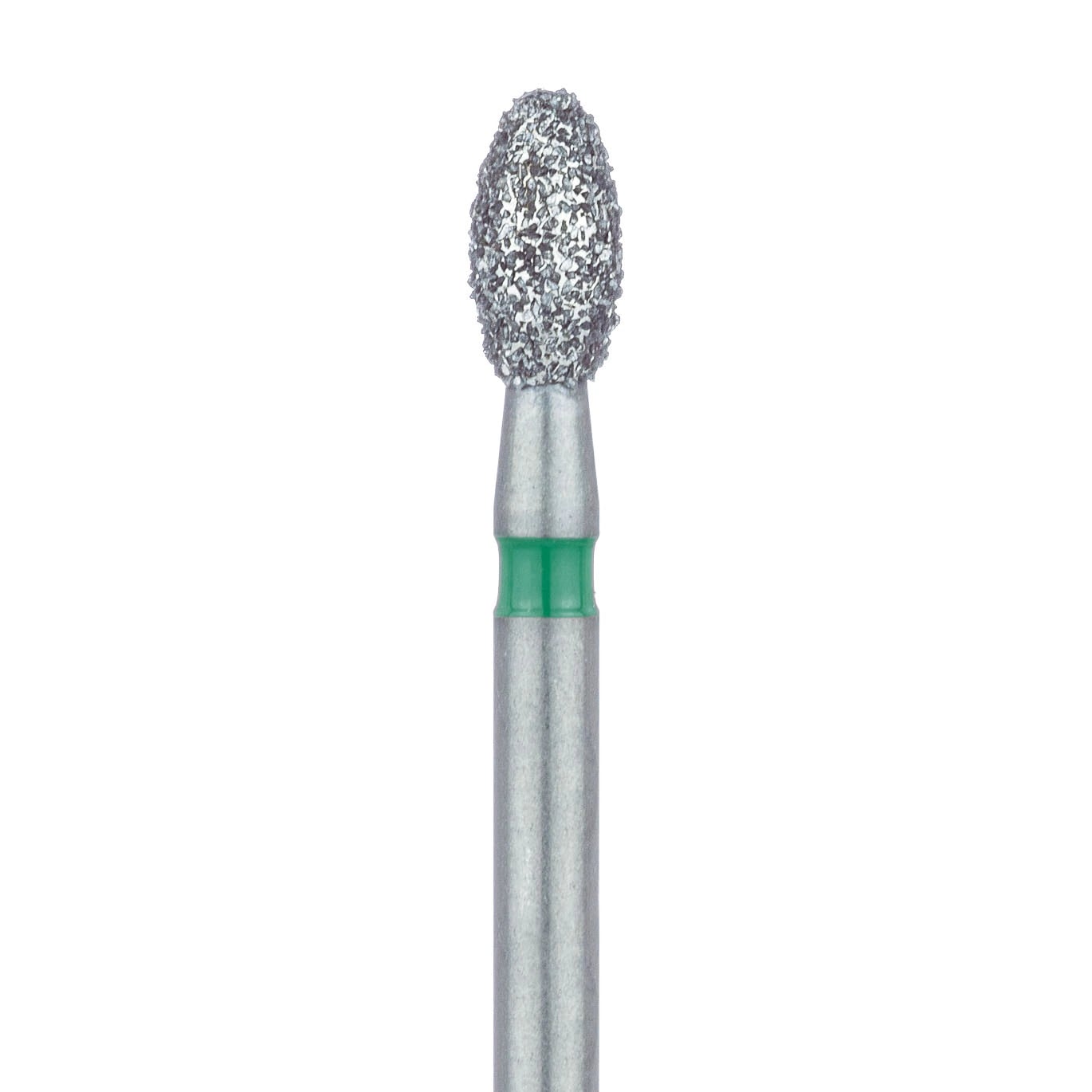 Meisinger Multi-Use Diamond Bur, FG, Football/Egg, #833G-023, 2.3 mm Head, 4.2 mm Working Length, Coarse, Green, 5/Pk, 833G-023-FG