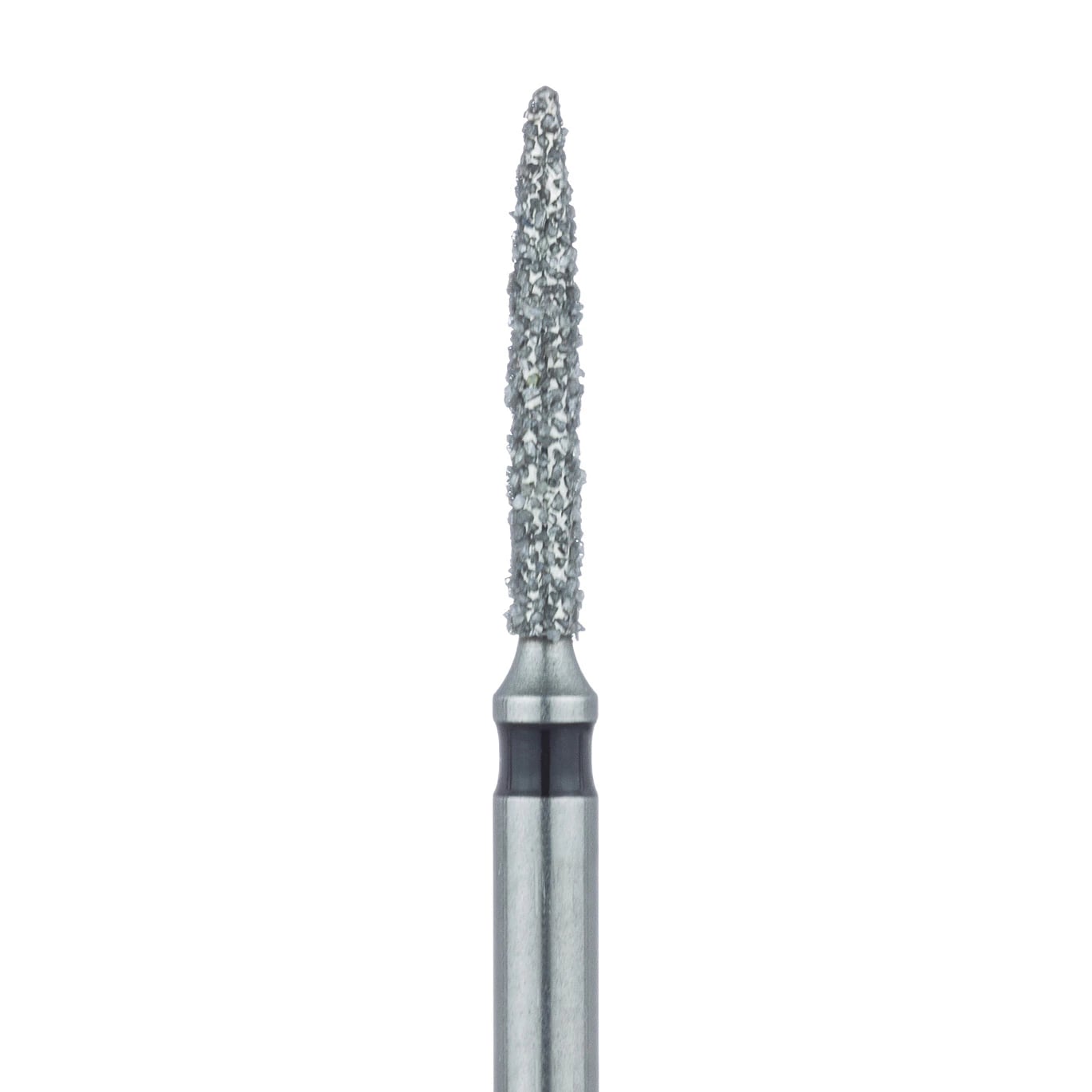 Meisinger 862H-012-FG Diamond Bur, Super Coarse, Flame, Friction Grip, 1.2 mm Head Diameter, 5/Pk