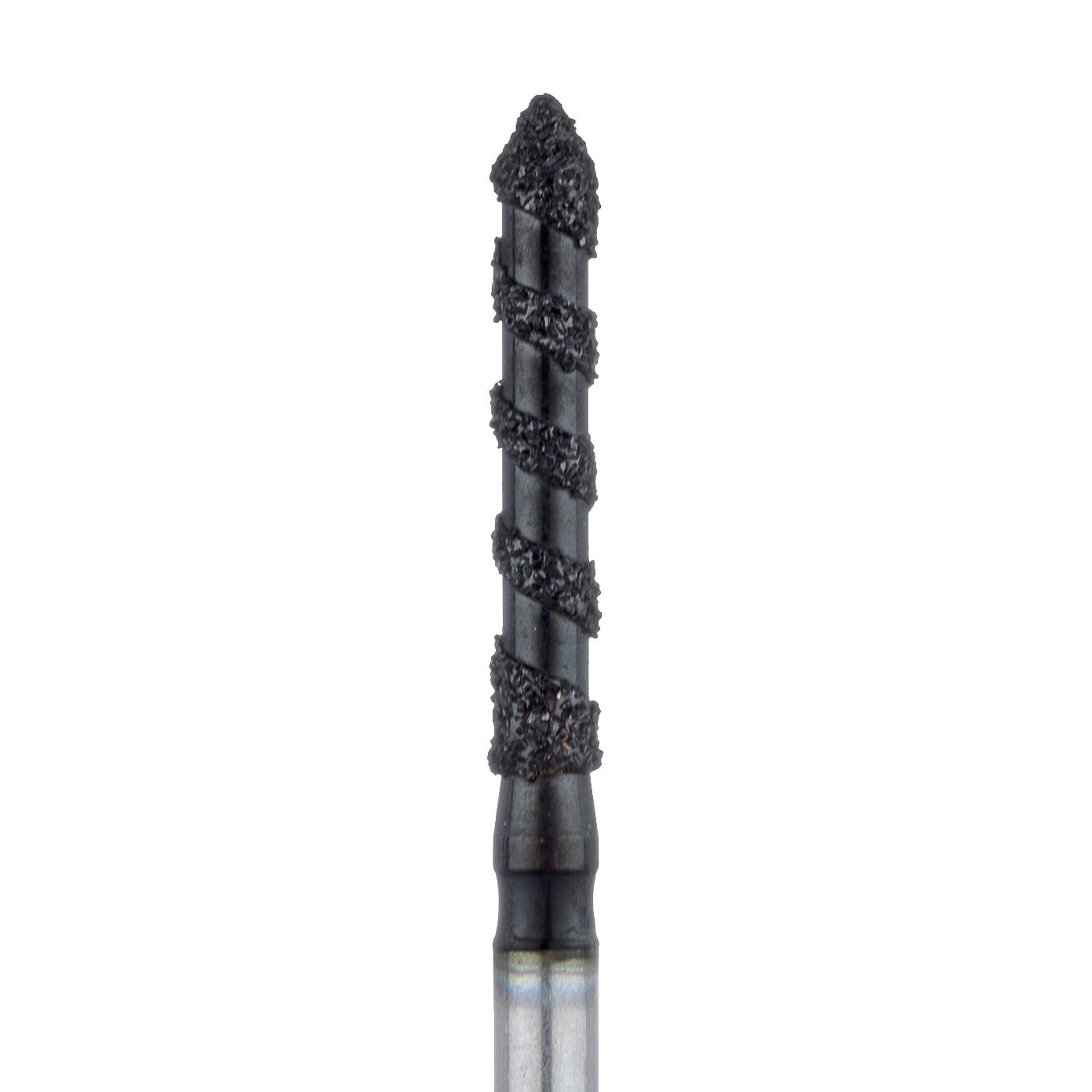 Meisinger Black Cobra Diamond Bur, Super Coarse, Long Pointed Tip Cylinder, FG, 1.6mm, 5/Pack, B886-016