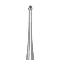 Meisinger Tungsten Carbide Bur, Round #1/2, Friction Grip, 0.6 mm Diameter, 100/Pkg, C0012FG