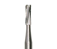 Meisinger Tungsten Carbide Bur #558, Straight Fissure Cross Cut, FG (Friction Grip), 1.2 mm Diameter, 100/Pack, C0558FG