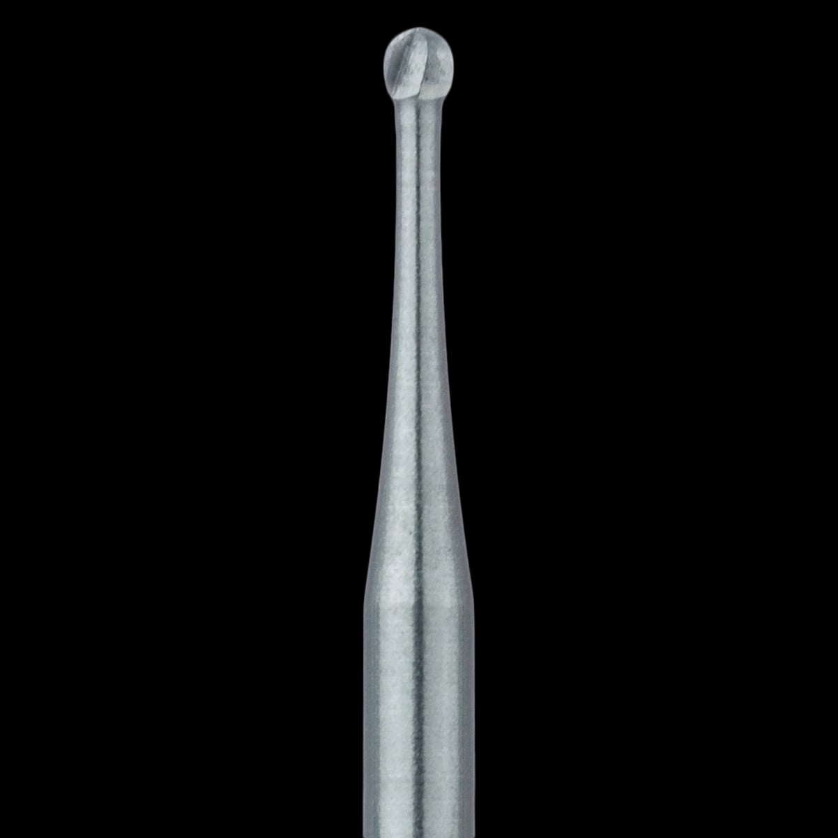 Meisinger Tungsten Carbide Bur HM1 Round FG XL, Bur #2, 1.0 mm Diameter, 25 mm Shank Length, 5/Pkg, HM1-010-SU