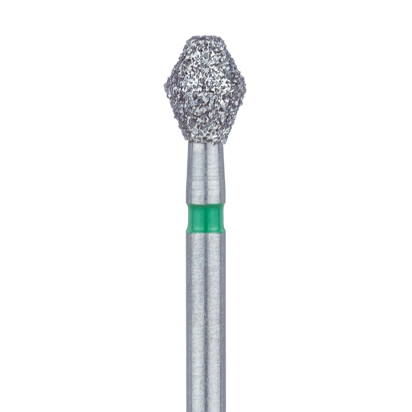 Meisinger 811G-033 FG Coarse Diamond Bur, Barrel, 3.3mm Head, Green, 5/Pk