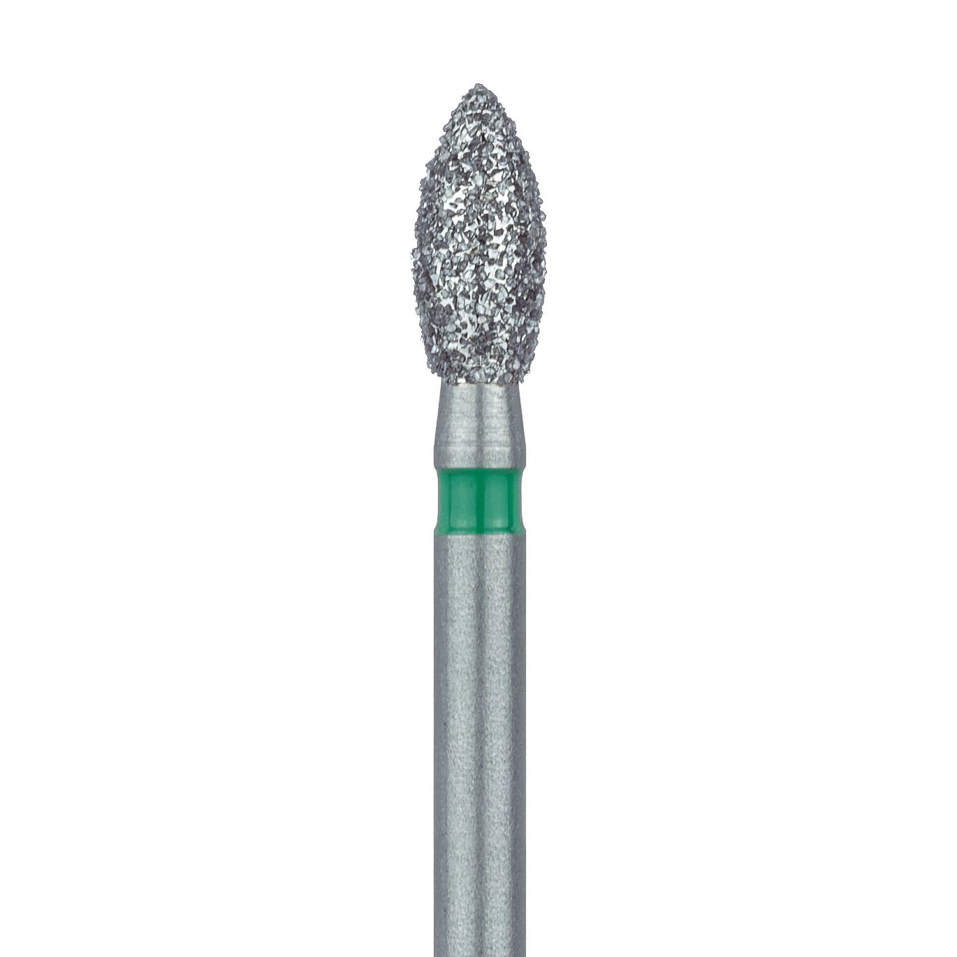 Meisinger Multi-Use Diamond Bur, FG, Pointed Football, #830G-023, 2.3 mm Head, Coarse, Green, 5/Pk, 830G-023-FG